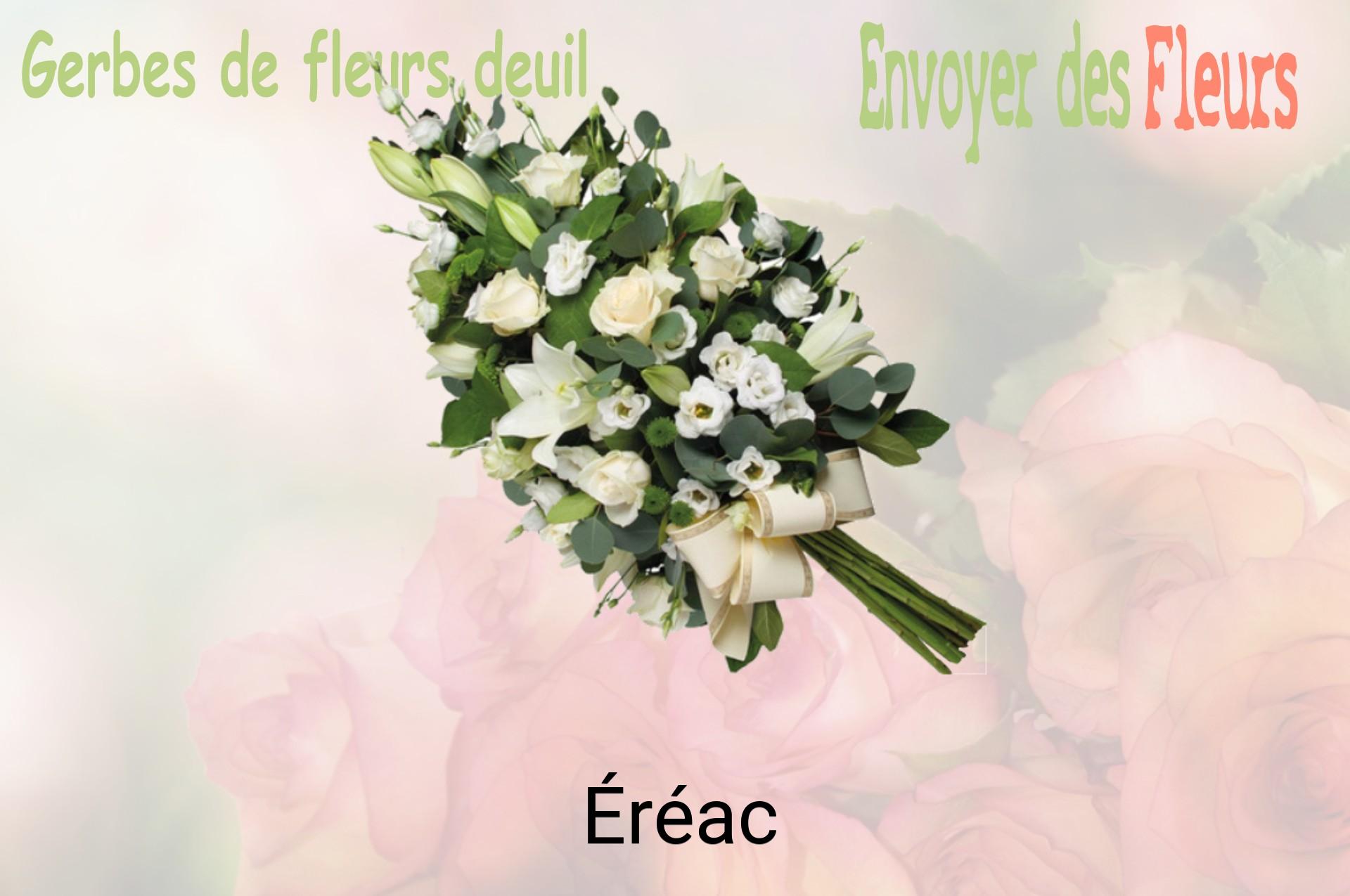 Gerbe de fleurs de deuil livrée à Éréac